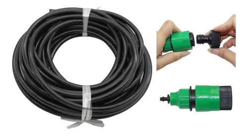 Imagem 3 de 8 de Kit Irrigação Nebulização 20 Bicos Com 50 Metros Completo