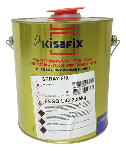 Cola Adesivo De Contato 2,8kg Sapateiro E Marceneiro Kisafix