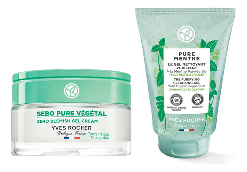 Kit Antibrillo Crema Matificante + Gel Limpiador Yves Rocher