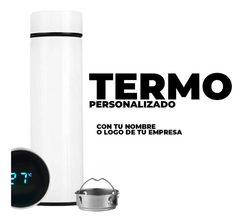 Termo Personalizado Láser Nombre Logo Diseño Frase Regalos