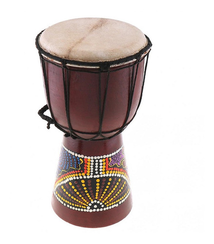 Imagen 6 de 6 de Tambor Africano Tambor Musical Instrumento De Madera Maciza
