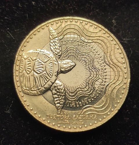 Moneda Extranjera De Tortuga, 1000 Pesos, País Colombia 