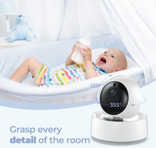 Dr. Meter Monitor De Bebe 5 Pulgadas Con 2 Cámaras Hd (Reacondicionado)