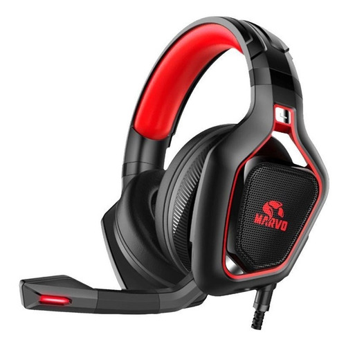 Auricular Marvo Pro HG8960 Ps4 Xbox Pc Gamer Led Red