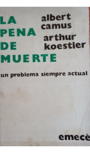 Libro Usado La Pena De Muerte Albert Camus Emece 