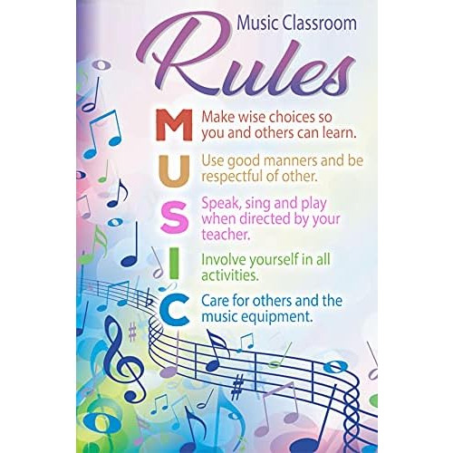 Póster De Reglas Aula De Música, Pósters Imprimibles...