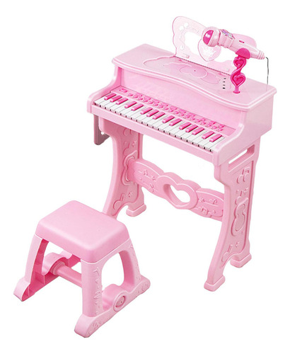 ' Taburete Y Piano Electrónico Multifuncional Para Niños Con