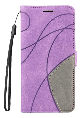 Funda Para Oppo Reno Series De Piel Sintética De Alta Calidad, Funda Protectora Tipo Cartera Con Ranura Para Tarjetas, Soporte, Etc., Color Morado