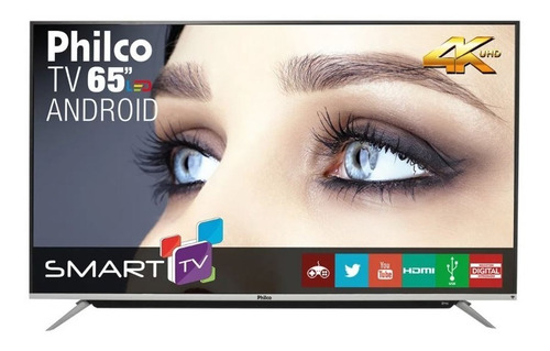 Imagem 1 de 3 de Smart Tv 65'' Led 4k Uhd Philco Ph65g60dsgwag Bivolt Android