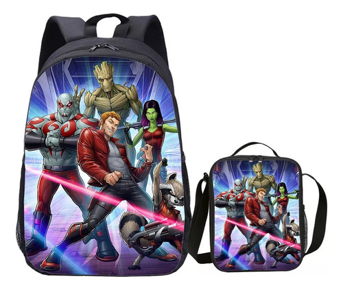 Mochila Escolar De Guardianes De La Galaxia 3, Pack De 2