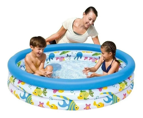 Imagen 2 de 5 de Pileta Inflable Bestway Coral Kids 122cm X 25cm Bebe En Mca