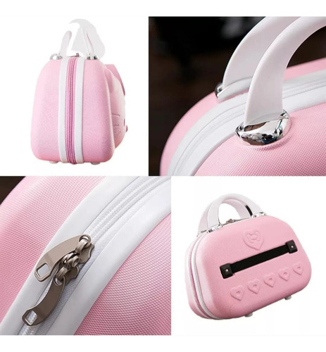 Maleta Hello Kitty De Ruedas Con Neceser Hello Kitty Blanco/rosa Hello Kitty