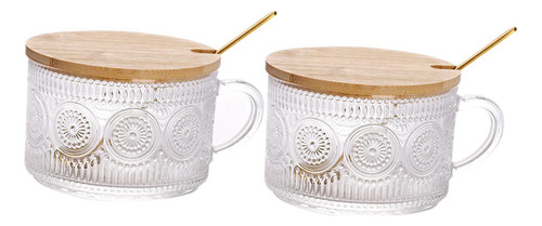 2x Taza De Agua De Vidrio, Vasos Para Beber, Cristalería B