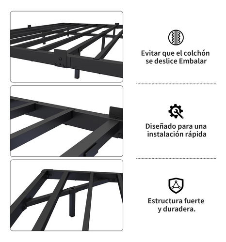 Base De Cama Flotante Matrimonial Con Luces Led+usb+tomas