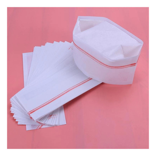 Gorro De Chef Desechable De 40 Piezas, Gorros De Papel Para