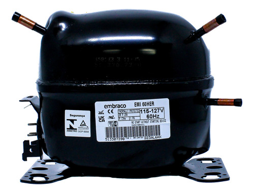 Motor Compressor Para Geladeira 1/6 Hp R134a 110v Embraco
