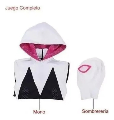 Mono Gwen De Spider-man Para Cosplay Para Mujer