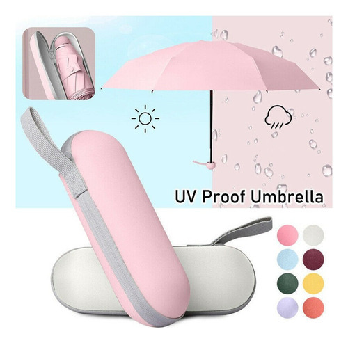 Sun Rain Travel Mini Paraguas Plegable Impermeable Color Verde Claro