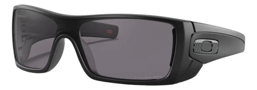 Óculos de sol polarizados Oakley Batwolf Standard armação de o matter cor matte black, lente grey de plutonite clássica, haste matte black de o matter - OO9101