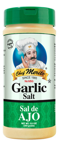 3pz Sazonador Sal De Ajo Chef Merito 397 G