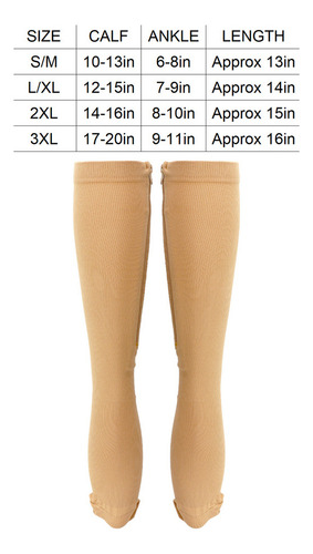 Para Para Ct Calcetines Compresión Para Mujer Con Cierre,