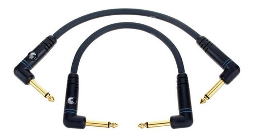 Dos Cables Angulares De Parcheo Bañados En Oro Planet Waves