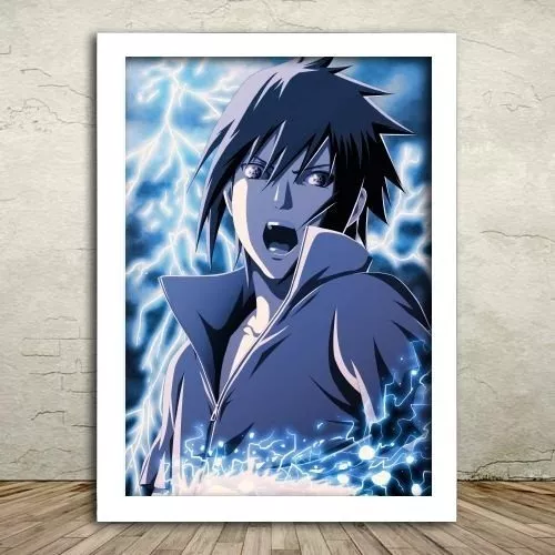 Quadro Decorativo Naruto Uzumaki E Sasuke Uchiha 23x33cm