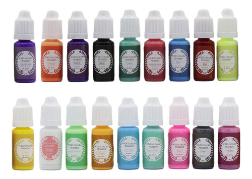 Set De 18 Colores Con Pigmentos De Resina Epoxídica, 10 Ml,