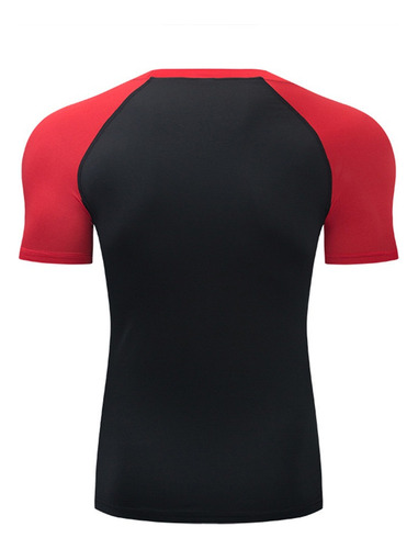 Playera Deportiva Hombre Elástico Transpirable Manga Corta