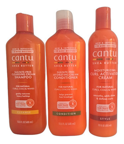3pack Shampoo, Acondicionador Y Activador De Rizos Cantu