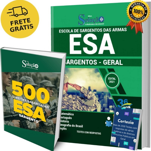 Kit Apostila Concurso Esa - Sargento + Caderno De Questões