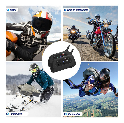 Par De Intercomunicadores Bluetooth Para Casco Moto V6plus