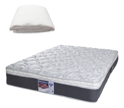 Colchon Queen Size Spring Air Marte + Protector De Colchón