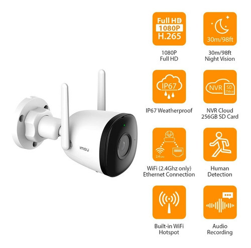 Imagen 5 de 5 de Cámara De Seguridad Imou Wifi Exterior 2mp Color Blanco