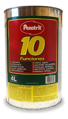 Lubricante Multiuso Penetrit 10 Funciones Experto Lata 4 Lt