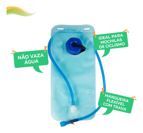 Refil Mochila Hidratação Bolsa Com Reservatório De Água 2 Litros Com Válvula Torneirinha Bike Trilha Caminhada Corrida Maratona Ciclismo Tumblr