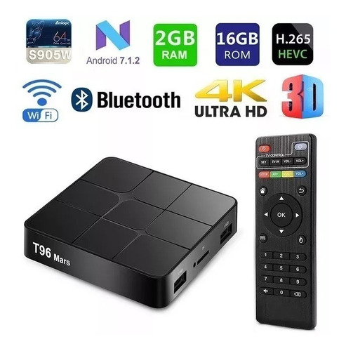 Android 7.1 Tv Box T96 Mars / 2gb Ram /16g / Bluetooth