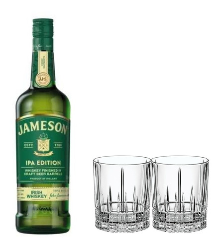 Whisky Jameson Ipa Irlandés Botella 750ml + 2 Vasos - Zb