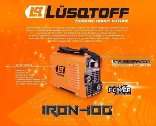 Imagen 3 de 10 de Soldadora Inverter Lusqtoff Iron 100 + Mascara Fotosencible