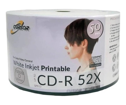 Pack De 50 Cd Cursor Cd-r 52x