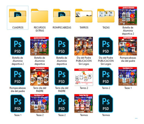 Super Pack Plantillas Editables Dia Del Padre Tazas, Termos,
