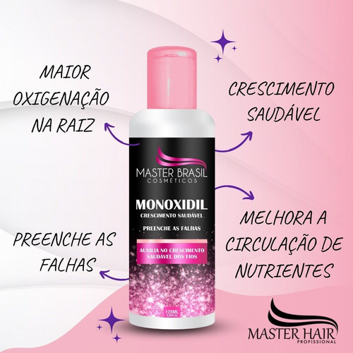 Serum Monoxidil Feminino Crescimento Cabelo Antiqueda 120ml