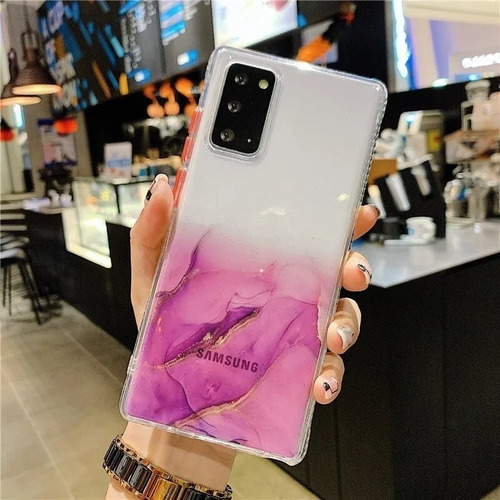 Funda Arte Pintura Degradado Bicolor Para iPhone 14 + Mica