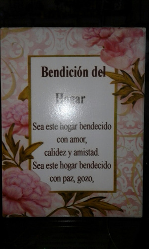 Cuadro Con Bendición Del Hogar