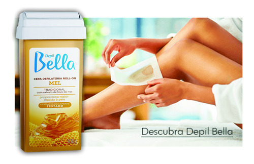 Depil Bella 18 Cera Rollon Depilatória Mel 100g