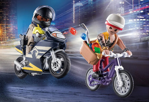 Juego Playmobil City Action Fuerzas Especiales Y Ladrón 27 Piezas 3+