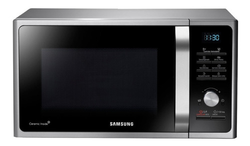 Microondas Samsung 800w 23l Mg23 Silver Mg23f3k3tas Grill Rt