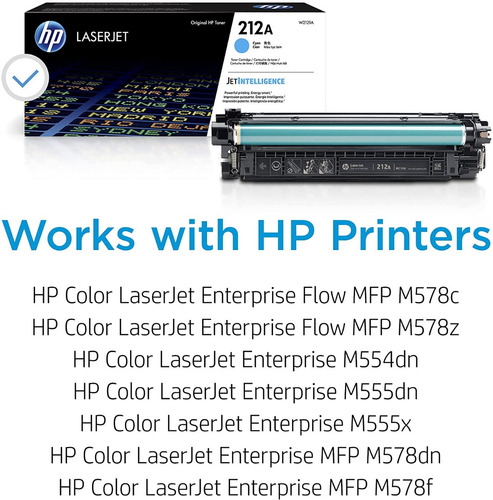 Imagen 7 de 7 de Toner Hp Serie 212a Modelo (w2121a) Cyan Original Sellado
