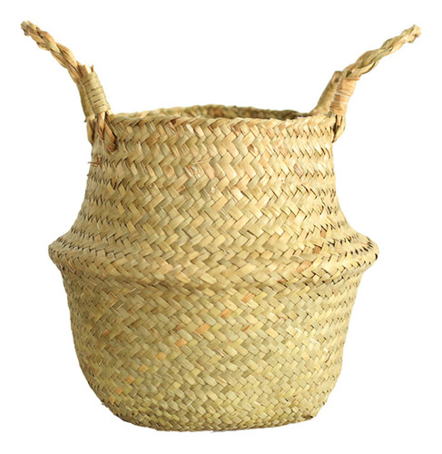 Jarrón De Mimbre Con Forma De Hierba Marina, Cesta De Mimbre