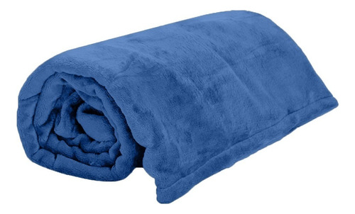 Cobertor Ligero Matrimonial Liso - Hotelero Suave Y Caliente Color Azul Rey